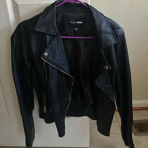 Black Faux Leather Jacket